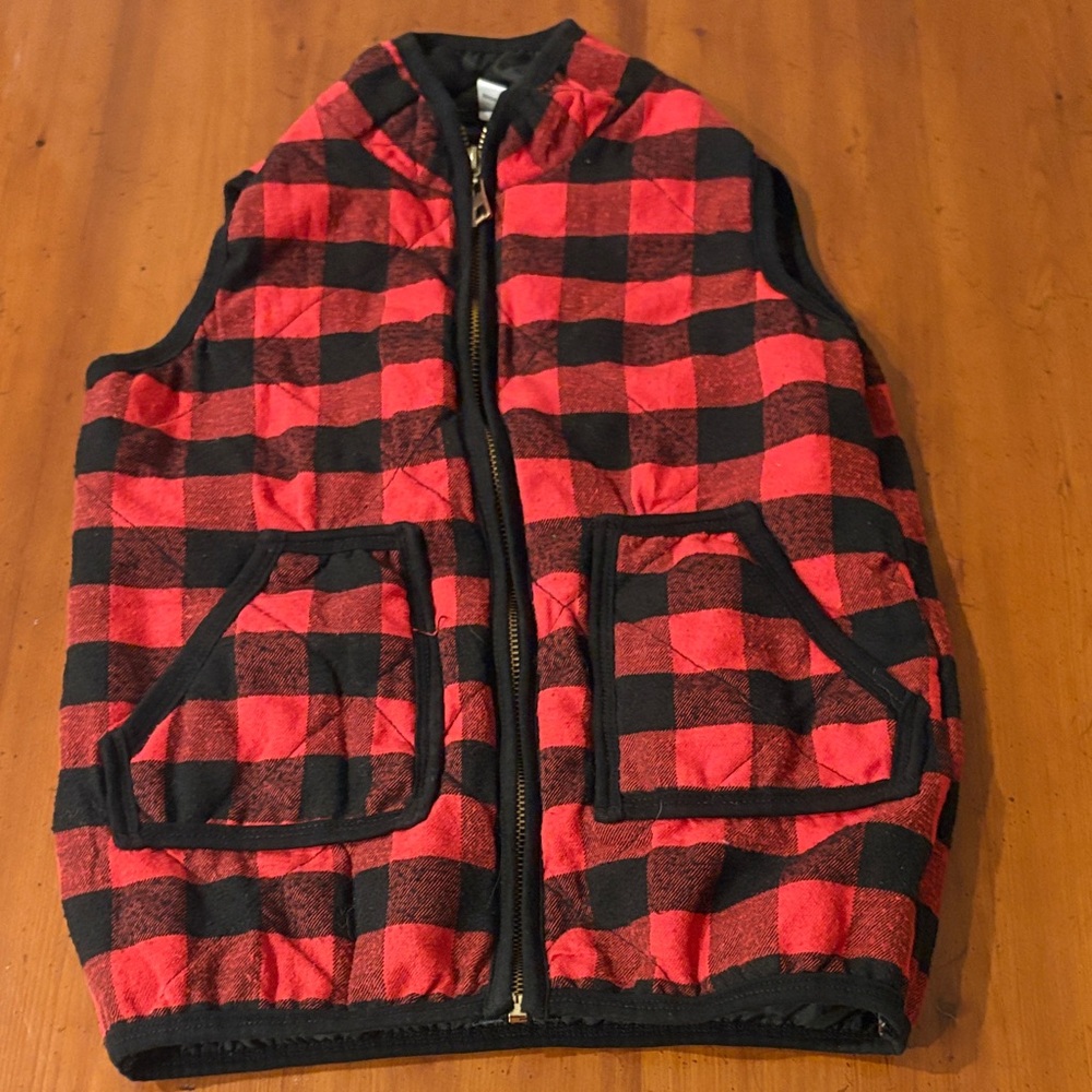 Red and Black Checkered Vest